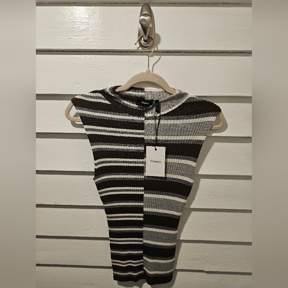 Theory Striped Stretch Top